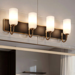 Urban Ambiance - Bath Light - UKC20686 New Traditional Indoor Bath Light, 10.25''H x 32''W x 6.5''Dep, Champagne Bronze Finish, Ironwood Collection -