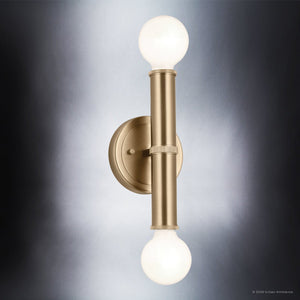Urban Ambiance - Wall Sconce - UKC20690 Mid-Century Modern Indoor Wall Sconce, 9.75''H x 5''W x 4''Dep, Champagne Bronze Finish, Kingsbury Collection -