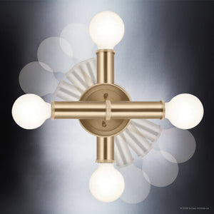 Urban Ambiance - Wall Sconce - UKC20690 Mid-Century Modern Indoor Wall Sconce, 9.75''H x 5''W x 4''Dep, Champagne Bronze Finish, Kingsbury Collection -