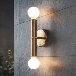 Urban Ambiance - Wall Sconce - UKC20690 Mid-Century Modern Indoor Wall Sconce, 9.75''H x 5''W x 4''Dep, Champagne Bronze Finish, Kingsbury Collection -