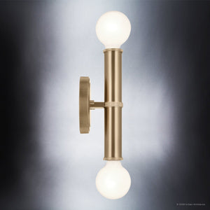 Urban Ambiance - Wall Sconce - UKC20690 Mid-Century Modern Indoor Wall Sconce, 9.75''H x 5''W x 4''Dep, Champagne Bronze Finish, Kingsbury Collection -