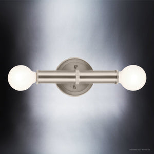 Urban Ambiance - Wall Sconce - UKC20691 Mid-Century Modern Indoor Wall Sconce, 9.75''H x 5''W x 4''Dep, Brushed Nickel Finish, Kingsbury Collection -