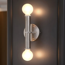 Urban Ambiance - Wall Sconce - UKC20691 Mid-Century Modern Indoor Wall Sconce, 9.75''H x 5''W x 4''Dep, Brushed Nickel Finish, Kingsbury Collection -