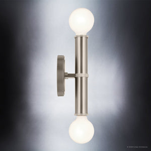Urban Ambiance - Wall Sconce - UKC20691 Mid-Century Modern Indoor Wall Sconce, 9.75''H x 5''W x 4''Dep, Brushed Nickel Finish, Kingsbury Collection -