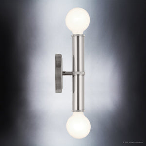 Urban Ambiance - Wall Sconce - UKC20692 Mid-Century Modern Indoor Wall Sconce, 9.75''H x 5''W x 4''Dep, Polished Nickel Finish, Kingsbury Collection -