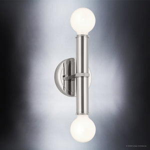 Urban Ambiance - Wall Sconce - UKC20692 Mid-Century Modern Indoor Wall Sconce, 9.75''H x 5''W x 4''Dep, Polished Nickel Finish, Kingsbury Collection -