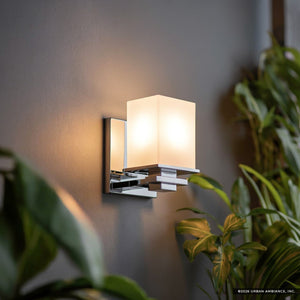 Urban Ambiance - Wall Sconce - UKC20701 Art Deco Indoor Wall Sconce, 6.5''H x 5''W x 6.75''Dep, Chrome Finish, Langford Collection -