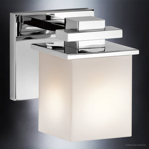 Urban Ambiance - Wall Sconce - UKC20701 Art Deco Indoor Wall Sconce, 6.5''H x 5''W x 6.75''Dep, Chrome Finish, Langford Collection -