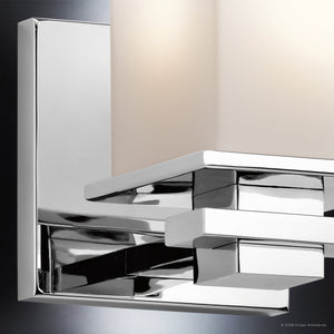Urban Ambiance - Wall Sconce - UKC20701 Art Deco Indoor Wall Sconce, 6.5''H x 5''W x 6.75''Dep, Chrome Finish, Langford Collection -