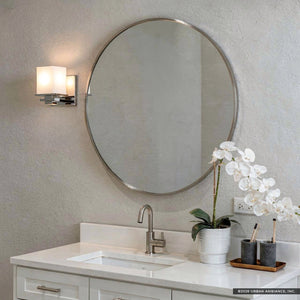 Urban Ambiance - Wall Sconce - UKC20701 Art Deco Indoor Wall Sconce, 6.5''H x 5''W x 6.75''Dep, Chrome Finish, Langford Collection -