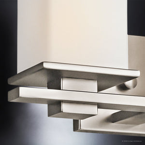Urban Ambiance - Bath Light - UKC20702 Art Deco Indoor Bath Light, 6.5''H x 15''W x 6.75''Dep, Antique Pewter Finish, Langford Collection -