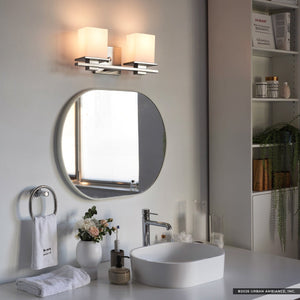 Urban Ambiance - Bath Light - UKC20702 Art Deco Indoor Bath Light, 6.5''H x 15''W x 6.75''Dep, Antique Pewter Finish, Langford Collection -
