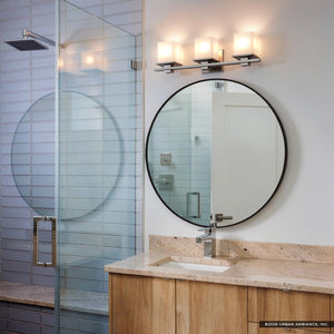 Urban Ambiance - Bath Light - UKC20705 Art Deco Indoor Bath Light, 6.5''H x 24''W x 6.75''Dep, Antique Pewter Finish, Langford Collection -