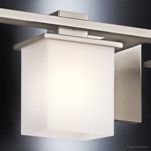 Urban Ambiance - Bath Light - UKC20708 Art Deco Indoor Bath Light, 6.5''H x 32''W x 6.75''Dep, Antique Pewter Finish, Langford Collection -