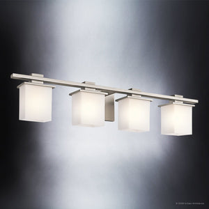 Urban Ambiance - Bath Light - UKC20708 Art Deco Indoor Bath Light, 6.5''H x 32''W x 6.75''Dep, Antique Pewter Finish, Langford Collection -