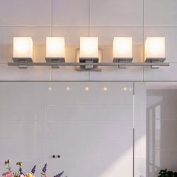Urban Ambiance - Bath Light - UKC20711 Art Deco Indoor Bath Light, 6.5''H x 40.25''W x 6.75''Dep, Antique Pewter Finish, Langford Collection -
