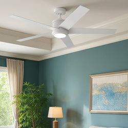 Urban Ambiance - Ceiling Fan - UKC90001 Modern Rustic Indoor Ceiling Fan, 15.5''H x 56''W x 56''Dep, Matte White Finish, Tressaire Collection - 