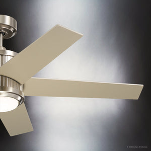 Urban Ambiance - Ceiling Fan - UKC90005 Modern Rustic Indoor Ceiling Fan, 15.5''H x 48''W x 48''Dep, Brushed Stainless Steel Finish, Tressaire Collection - 