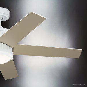 Urban Ambiance - Ceiling Fan - UKC90006 Modern Rustic Indoor Ceiling Fan, 15.5''H x 48''W x 48''Dep, Matte White Finish, Tressaire Collection - 