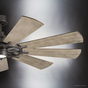 Urban Ambiance - Ceiling Fan - UKC90010 Americana Indoor / Outdoor Ceiling Fan, 16.75''H x 65''W x 65''Dep, Anvil Iron Finish, Carrisden Collection - 