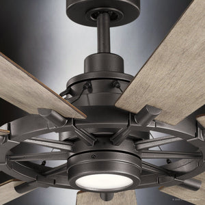 Urban Ambiance - Ceiling Fan - UKC90010 Americana Indoor / Outdoor Ceiling Fan, 16.75''H x 65''W x 65''Dep, Anvil Iron Finish, Carrisden Collection - 