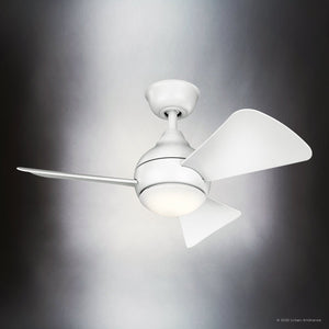 Urban Ambiance - Ceiling Fan - UKC90020 Contemporary Indoor / Outdoor Ceiling Fan, 11''H x 34''W x 34''Dep, Matte White Finish, Vionne Collection - 