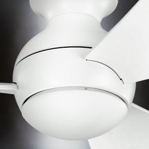 Urban Ambiance - Ceiling Fan - UKC90020 Contemporary Indoor / Outdoor Ceiling Fan, 11''H x 34''W x 34''Dep, Matte White Finish, Vionne Collection - 