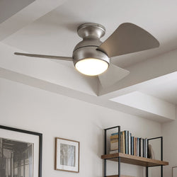 Urban Ambiance - Ceiling Fan - UKC90021 Contemporary Indoor / Outdoor Ceiling Fan, 11''H x 34''W x 34''Dep, Brushed Nickel Finish, Vionne Collection - 