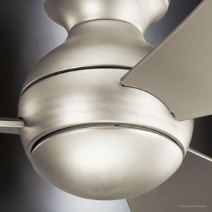 Urban Ambiance - Ceiling Fan - UKC90021 Contemporary Indoor / Outdoor Ceiling Fan, 11''H x 34''W x 34''Dep, Brushed Nickel Finish, Vionne Collection - 