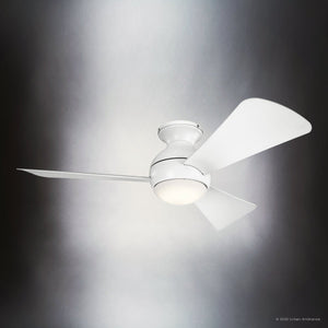 Urban Ambiance - Ceiling Fan - UKC90023 Contemporary Indoor / Outdoor Ceiling Fan, 11''H x 44''W x 44''Dep, Matte White Finish, Vionne Collection - 
