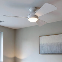 Urban Ambiance - Ceiling Fan - UKC90023 Contemporary Indoor / Outdoor Ceiling Fan, 11''H x 44''W x 44''Dep, Matte White Finish, Vionne Collection - 