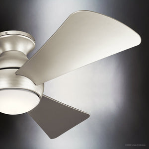 Urban Ambiance - Ceiling Fan - UKC90024 Contemporary Indoor / Outdoor Ceiling Fan, 11''H x 44''W x 44''Dep, Brushed Nickel Finish, Vionne Collection - 