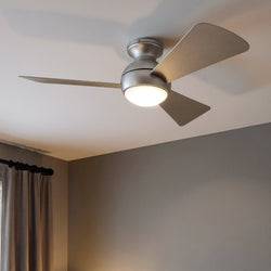 Urban Ambiance - Ceiling Fan - UKC90024 Contemporary Indoor / Outdoor Ceiling Fan, 11''H x 44''W x 44''Dep, Brushed Nickel Finish, Vionne Collection - 