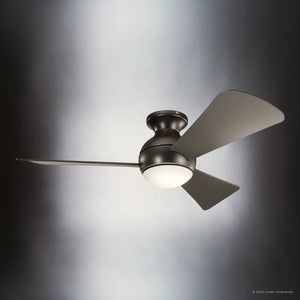 Urban Ambiance - Ceiling Fan - UKC90025 Contemporary Indoor / Outdoor Ceiling Fan, 11''H x 44''W x 44''Dep, Olde Bronze Finish, Vionne Collection - 