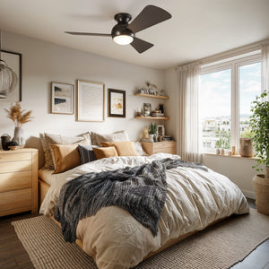 Urban Ambiance - Ceiling Fan - UKC90025 Contemporary Indoor / Outdoor Ceiling Fan, 11''H x 44''W x 44''Dep, Olde Bronze Finish, Vionne Collection - 