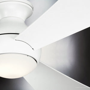 Urban Ambiance - Ceiling Fan - UKC90026 Contemporary Indoor / Outdoor Ceiling Fan, 11''H x 54''W x 54''Dep, Matte White Finish, Vionne Collection - 