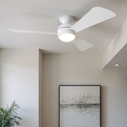 Urban Ambiance - Ceiling Fan - UKC90026 Contemporary Indoor / Outdoor Ceiling Fan, 11''H x 54''W x 54''Dep, Matte White Finish, Vionne Collection - 