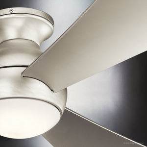 Urban Ambiance - Ceiling Fan - UKC90027 Contemporary Indoor / Outdoor Ceiling Fan, 11''H x 54''W x 54''Dep, Brushed Nickel Finish, Vionne Collection - 