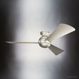 Urban Ambiance - Ceiling Fan - UKC90027 Contemporary Indoor / Outdoor Ceiling Fan, 11''H x 54''W x 54''Dep, Brushed Nickel Finish, Vionne Collection - 