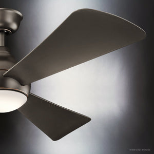 Urban Ambiance - Ceiling Fan - UKC90028 Contemporary Indoor / Outdoor Ceiling Fan, 11''H x 54''W x 54''Dep, Olde Bronze Finish, Vionne Collection - 