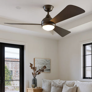 Urban Ambiance - Ceiling Fan - UKC90028 Contemporary Indoor / Outdoor Ceiling Fan, 11''H x 54''W x 54''Dep, Olde Bronze Finish, Vionne Collection - 