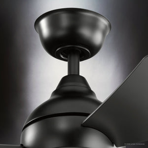 Urban Ambiance - Ceiling Fan - UKC90029 Contemporary Indoor / Outdoor Ceiling Fan, 11''H x 34''W x 34''Dep, Satin Black Finish, Vionne Collection - 