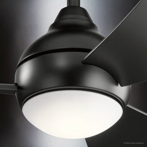 Urban Ambiance - Ceiling Fan - UKC90029 Contemporary Indoor / Outdoor Ceiling Fan, 11''H x 34''W x 34''Dep, Satin Black Finish, Vionne Collection - 