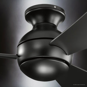 Urban Ambiance - Ceiling Fan - UKC90030 Contemporary Indoor / Outdoor Ceiling Fan, 11''H x 44''W x 44''Dep, Satin Black Finish, Vionne Collection - 