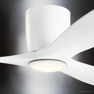 Urban Ambiance - Ceiling Fan - UKC90040 Contemporary Indoor Ceiling Fan, 10.5''H x 48''W x 48''Dep, Matte White Finish, Isalyn Collection - 