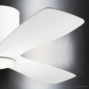 Urban Ambiance - Ceiling Fan - UKC90040 Contemporary Indoor Ceiling Fan, 10.5''H x 48''W x 48''Dep, Matte White Finish, Isalyn Collection - 
