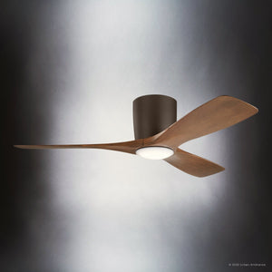 Urban Ambiance - Ceiling Fan - UKC90043 Contemporary Indoor Ceiling Fan, 10.5''H x 48''W x 48''Dep, Satin Natural Bronze Finish, Isalyn Collection - 