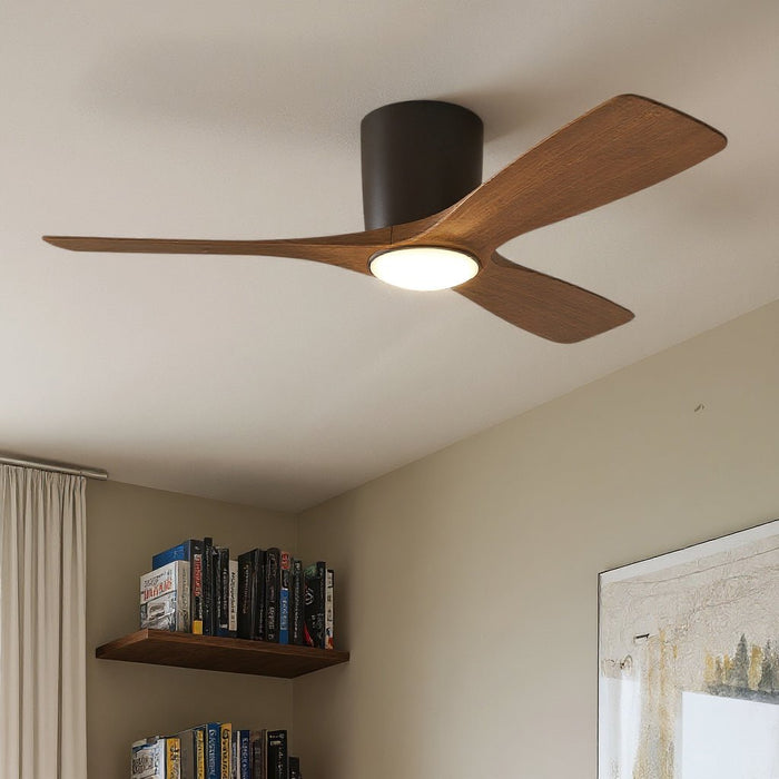 UKC90043 Contemporary Indoor Ceiling Fan, 10.5''H x 48''W x 48''Dep, Satin Natural Bronze Finish, Isalyn Collection