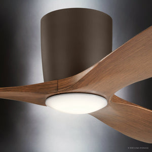 Urban Ambiance - Ceiling Fan - UKC90043 Contemporary Indoor Ceiling Fan, 10.5''H x 48''W x 48''Dep, Satin Natural Bronze Finish, Isalyn Collection - 