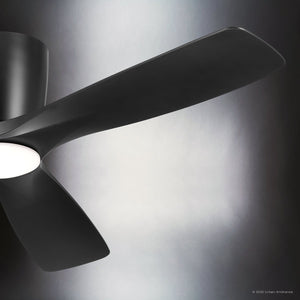 Urban Ambiance - Ceiling Fan - UKC90044 Contemporary Indoor Ceiling Fan, 10.5''H x 54''W x 54''Dep, Satin Black Finish, Isalyn Collection - 